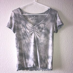 tie dye American Eagle fitted tee